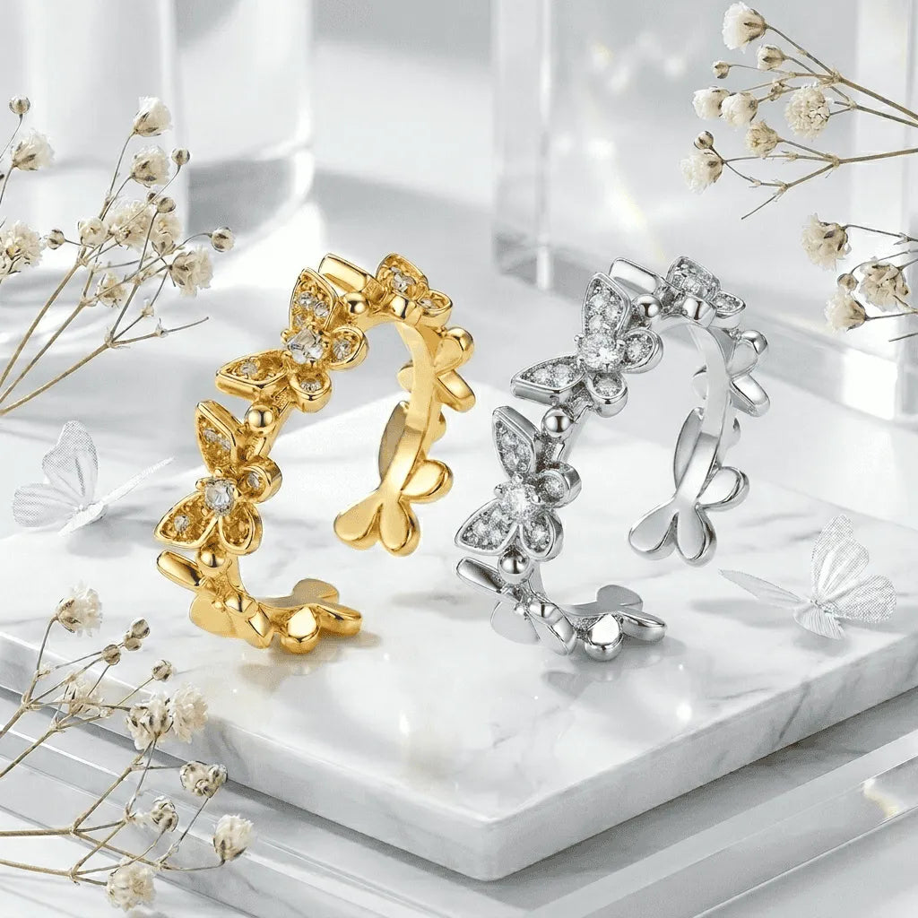 Elegant Butterfly Adjustable Ring