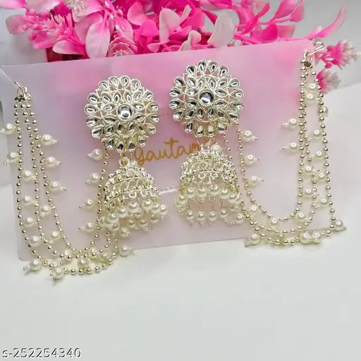 bahubali earring white (we9ya)