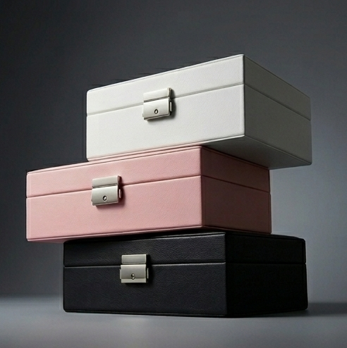 2-Layer Leather Jewelry Box