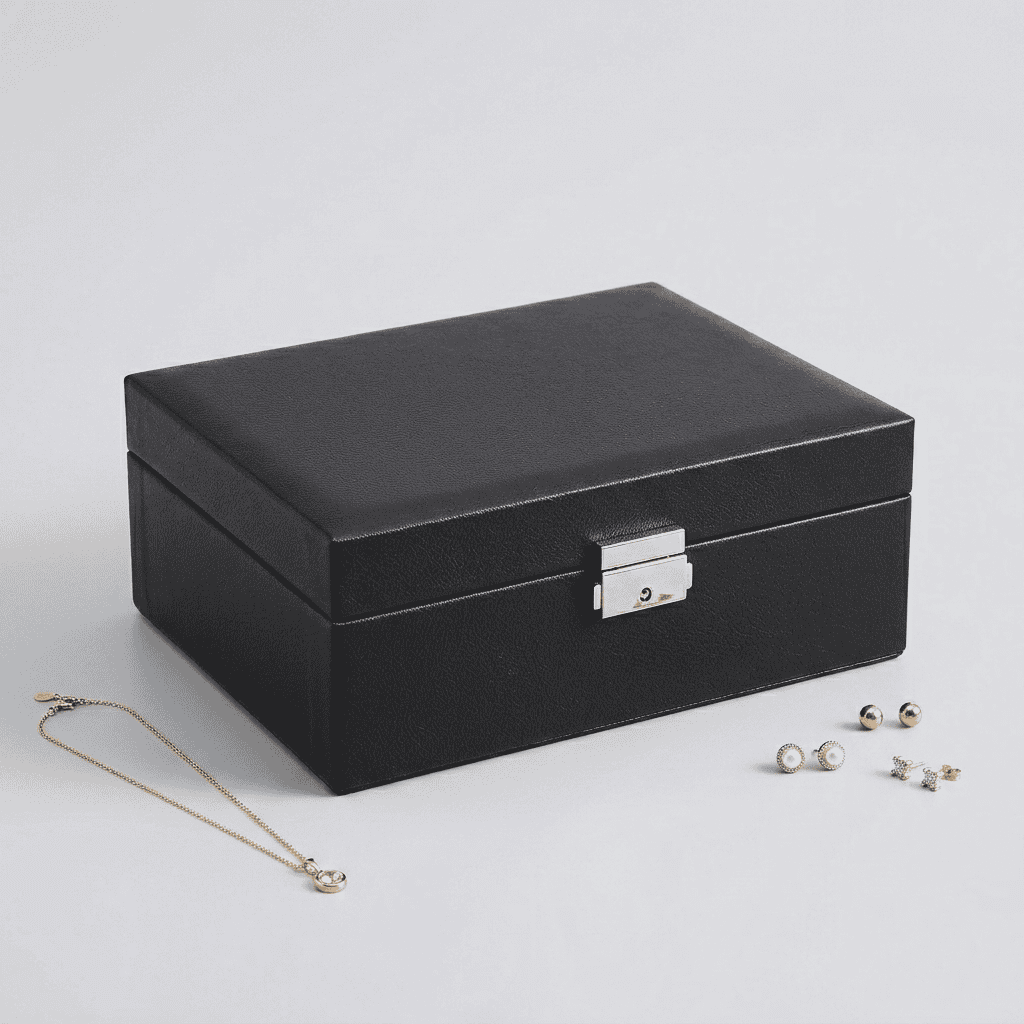 2-Layer Leather Jewelry Box