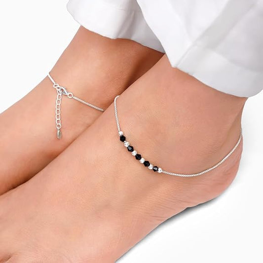 GIVA 925 Silver Gypsy Gleams Anklet | Gifts for Women and Girls | With Certificate of Authenticity and 925 Stamp|6 Months Warranty* (k69dO)