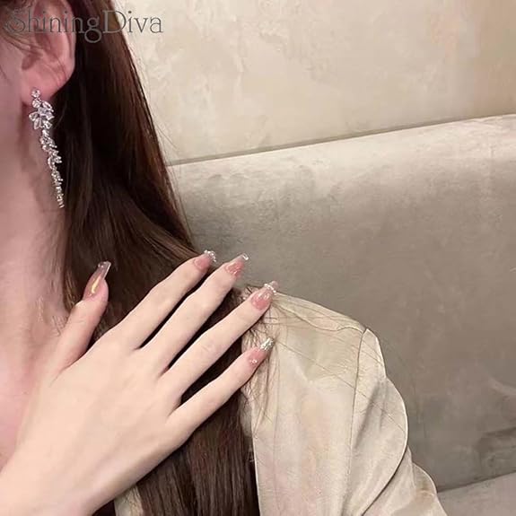 Shining Diva Fashion Latest Stylish Earrings for Women and Girls (14993er) Valentine Gift for Girlfriend (0YiuQ)