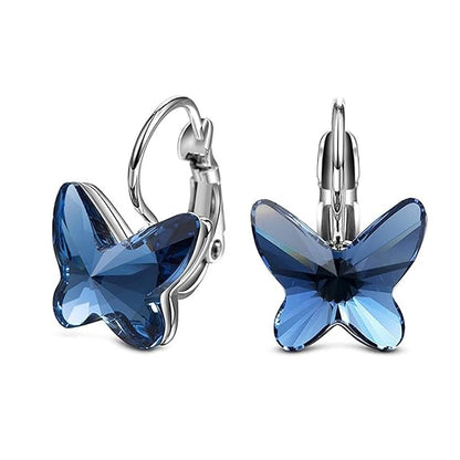 Shining Diva Fashion Italian Designer Copper Earrings for Women (Blue) (qRzL1)