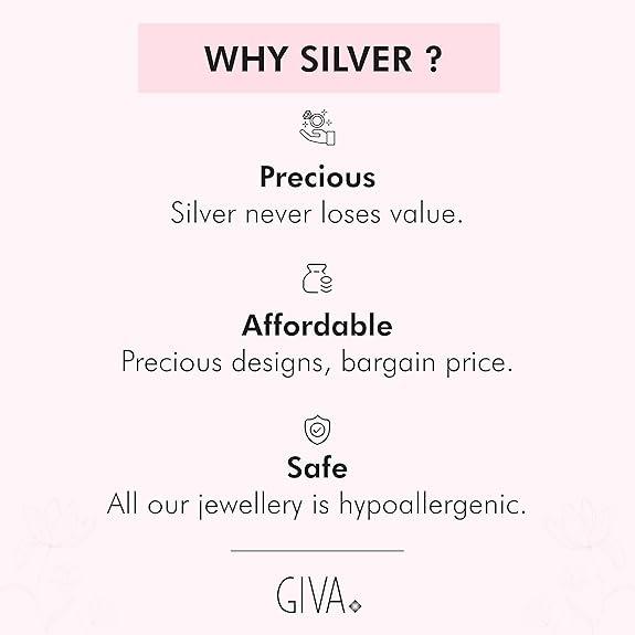 GIVA 925 Silver Rose Gold Infinity Pendant Necklace Ring Stud Earrings Toe Rings Anklet Bracelet Sets | Gifts for Women & Girls (aY0kA)