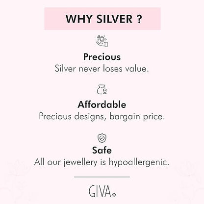 GIVA 925 Silver Rose Gold Infinity Pendant Necklace Ring Stud Earrings Toe Rings Anklet Bracelet Sets | Gifts for Women & Girls (aY0kA)