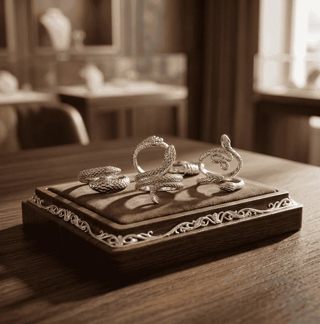 5-Pcs Adjustable Snake Ring Set