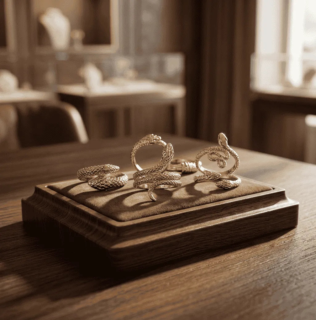5-Pcs Adjustable Snake Ring Set
