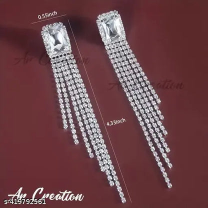 American Diamond Earrings for Women and Girls (eVzoL)