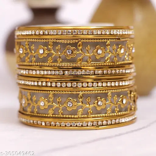 NAVMAV Bangles for Women and Girls bridal fancy jewellery south indian style bangles Traditional bangle Set (Nebbc)