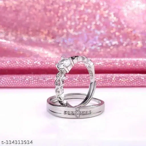 Adjustable Couple Rings | Heart Trend Rings| Fashionable Women Rings | Gifts For Couples (Ve4Qv)