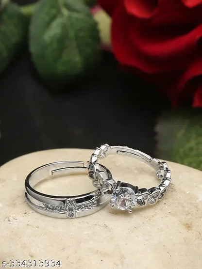 Adjustable Couple Rings | Heart Trend Rings| Fashionable Women Rings | Gifts For Couples (Ve4Qv)